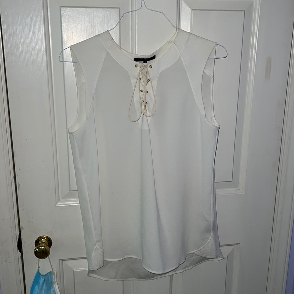Tibi Lace Up Tank Blouse